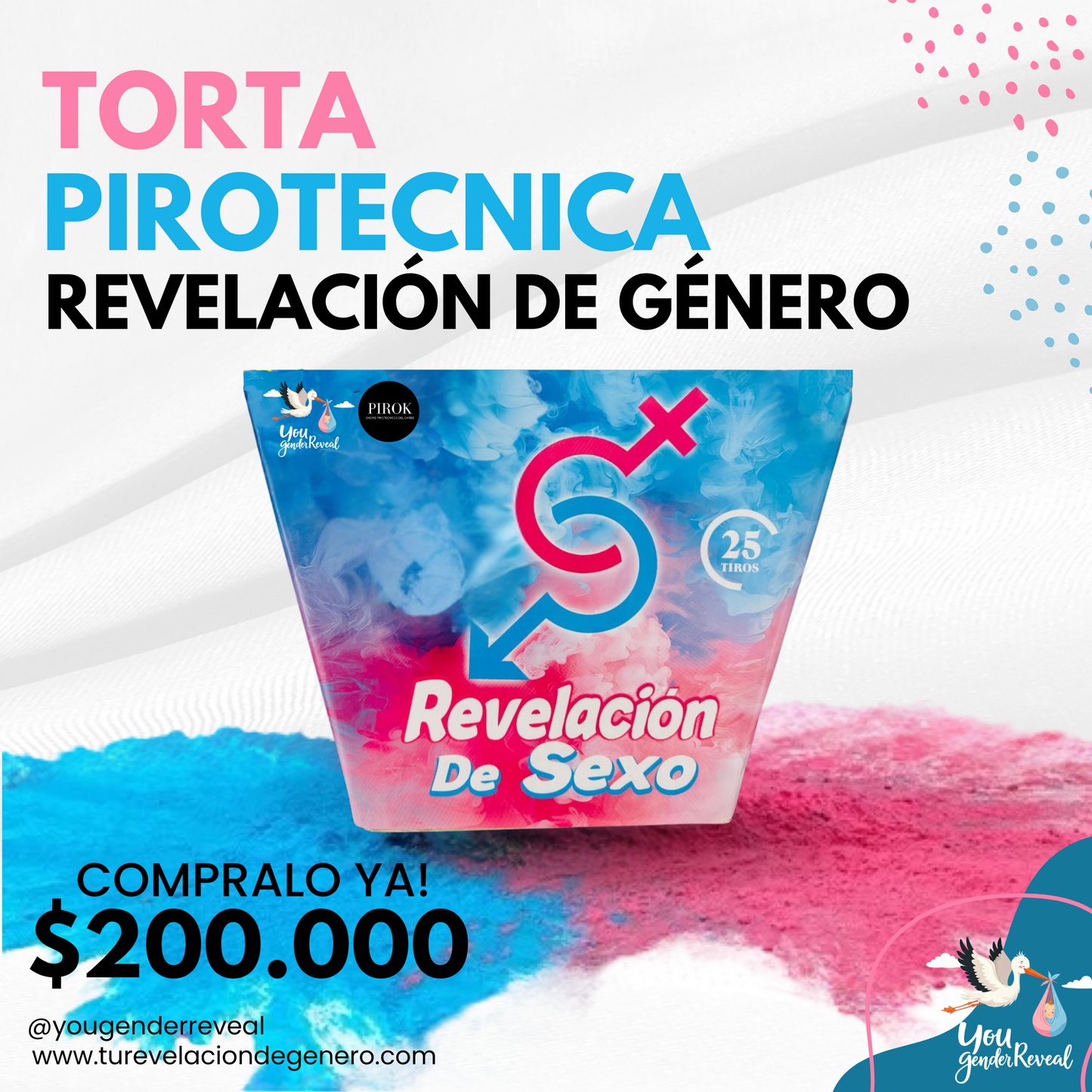 Torta de revelacion de genero humo