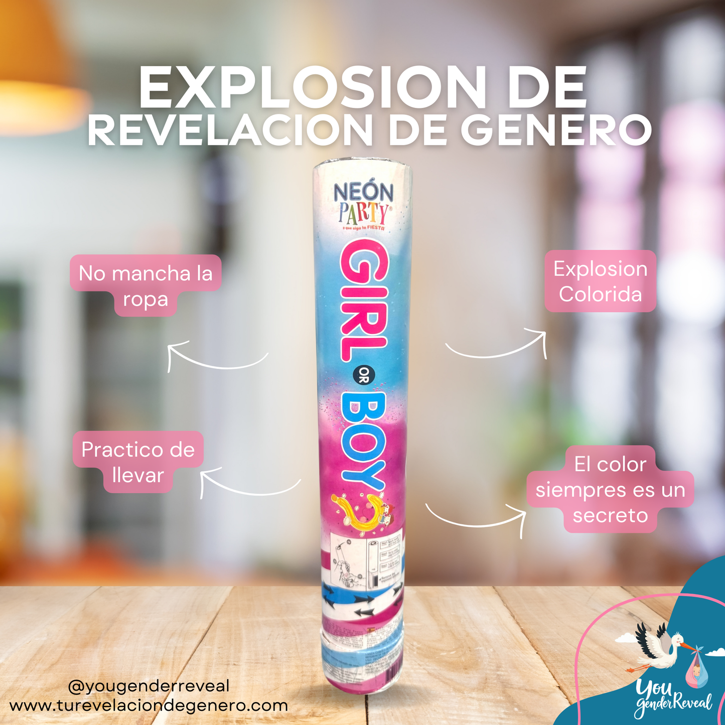 Explosion de Revelacion de Genero Rosa