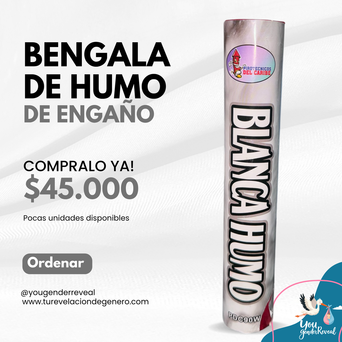 Bengala de Humo Engaño - Blanca