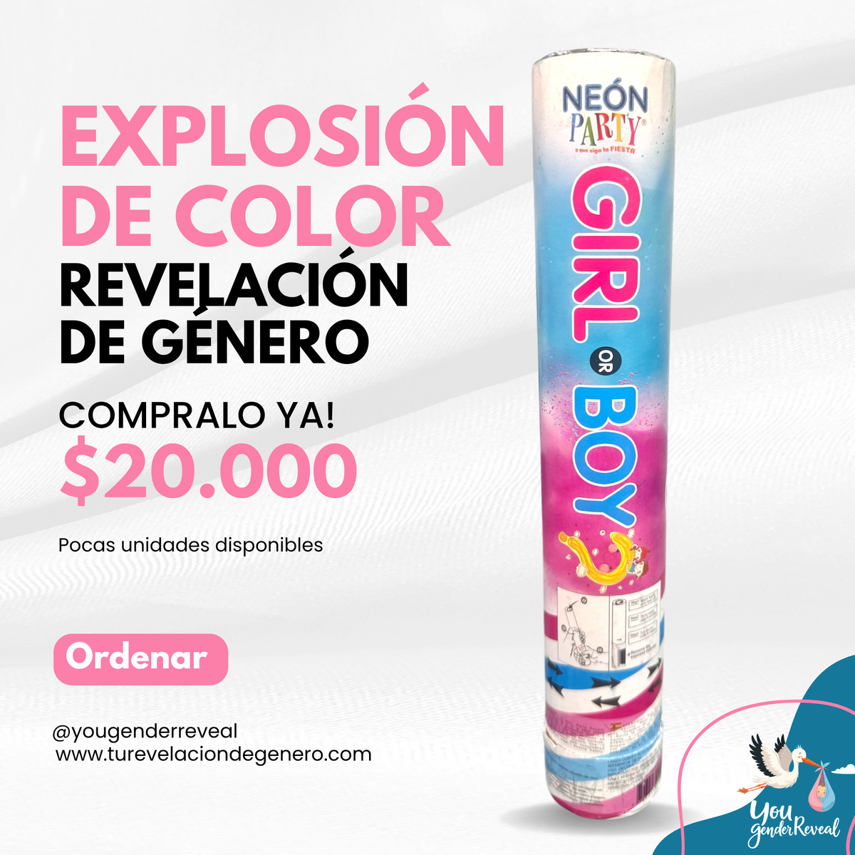 Explosión de Revelación de Genero Rosa