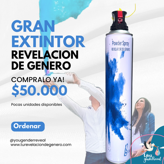 Gran Extintor de Revelacion de Genero AZUL