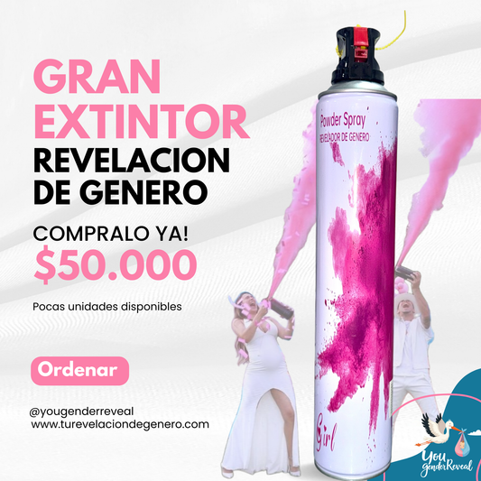 Gran Extintor de Revelacion de Genero Rosa