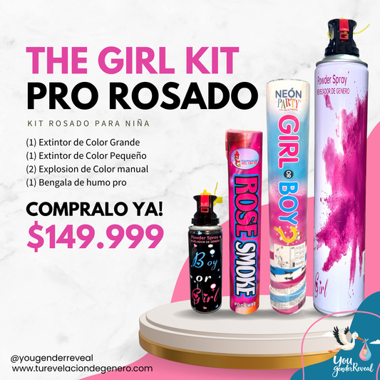 Paquete de Revelacion de Genero de Girl Kit Rosa