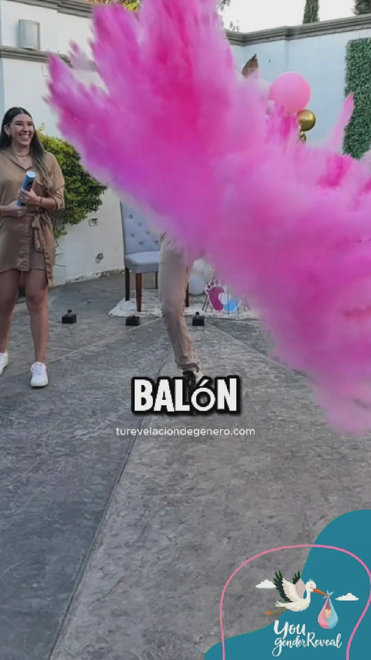 Balon de futbol Revelacion de Genero Rosa